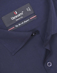 Plain Navy Tailored Smart Fit Shirt FS1314-4SD-15
