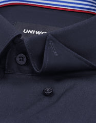 Plain Navy Tailored Smart Fit Shirt FS1410-3SF-15.5