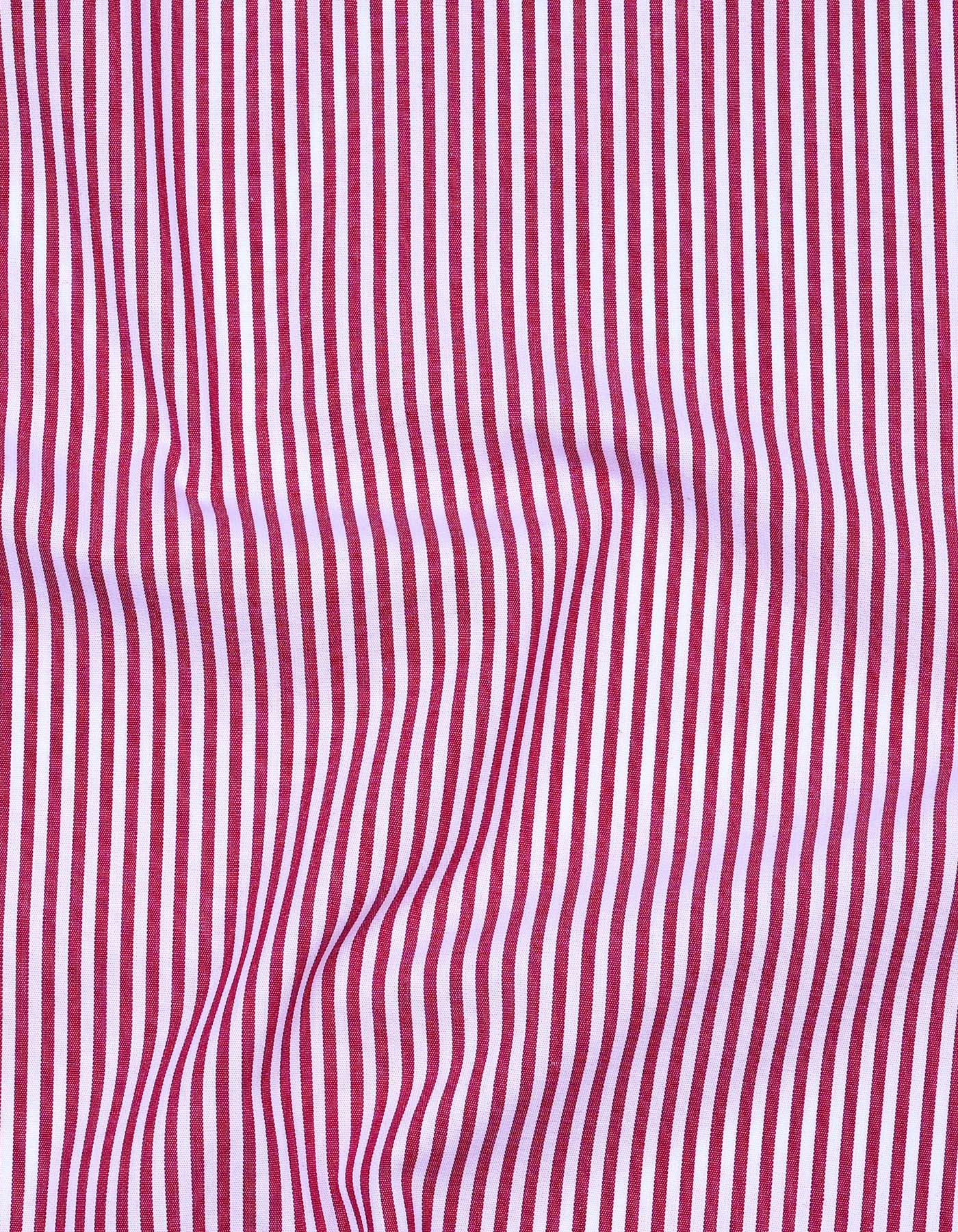 Stripe Maroon Classic Fit Shirt FS2872-2RF-16