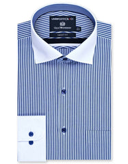 Stripe Navy Tailored Smart Fit Shirt FS2871-2SF-14.5