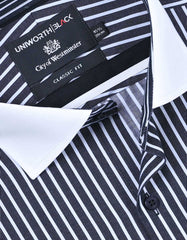 Stripe Black Classic Fit Shirt FS2882-2RF-15