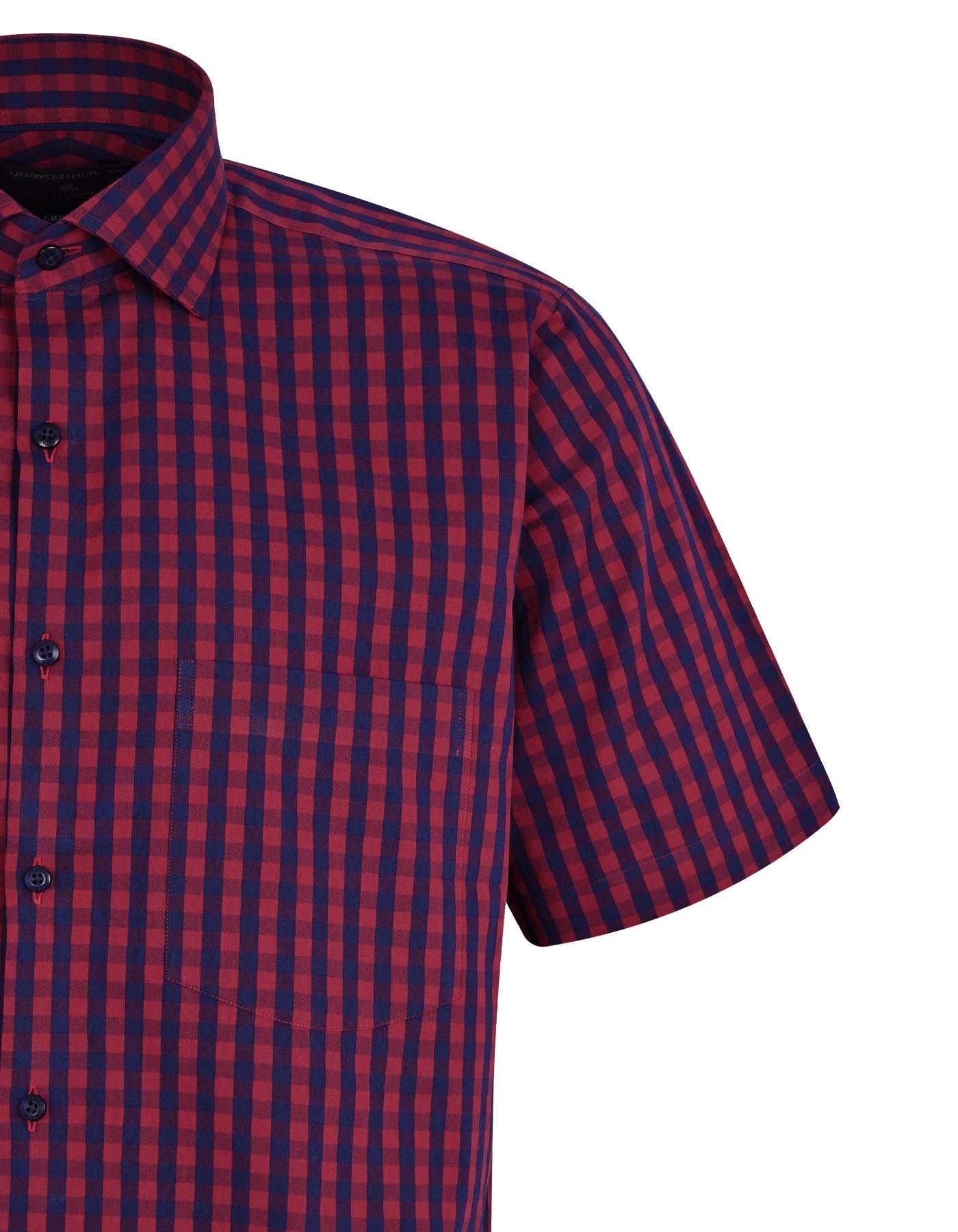 Check Maroon Classic Fit Shirt FS2952RH-15.5