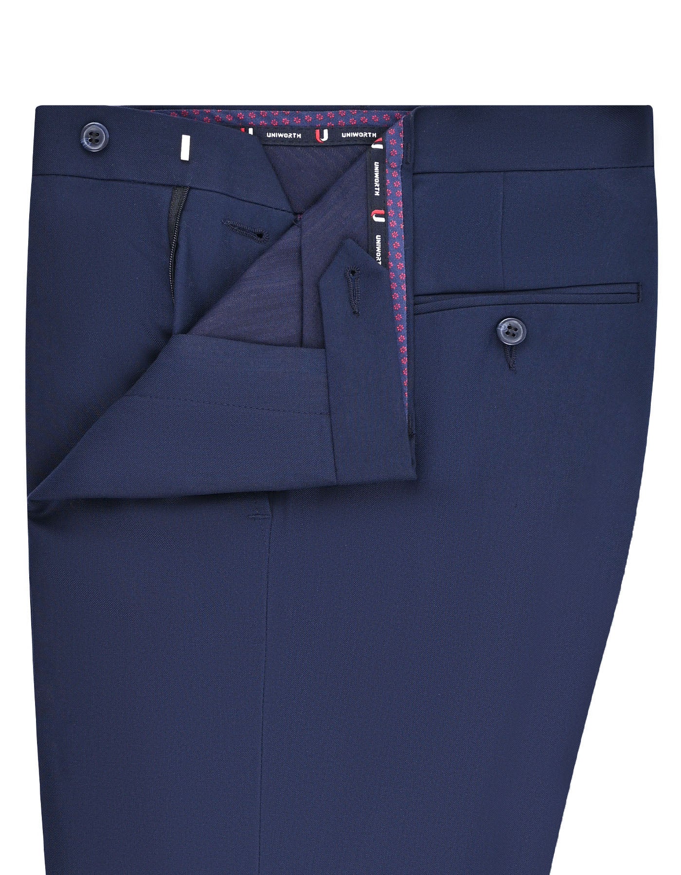Navy Plain Formal Trouser Classic Fit FT566C-32
