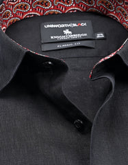 Plain Black Classic Fit Shirt FS2427-2RF-15