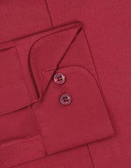 Plain Maroon Classic Fit Shirt FS1655-2RF-15.5