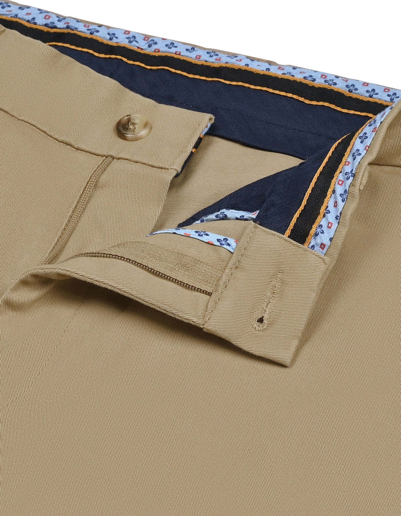 Khaki Smart Fit Cotton Trouser FTC2522S-32