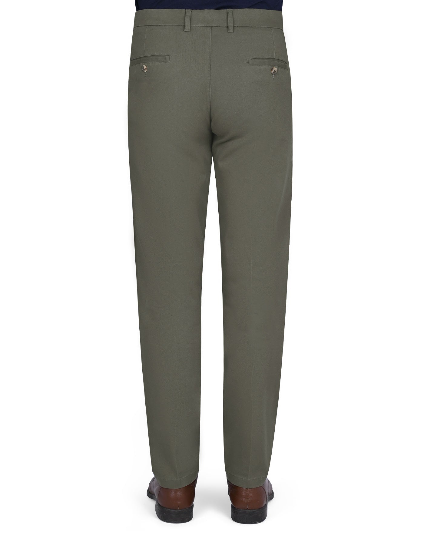 Olive Smart Fit Cotton Trouser FTC2525S-38