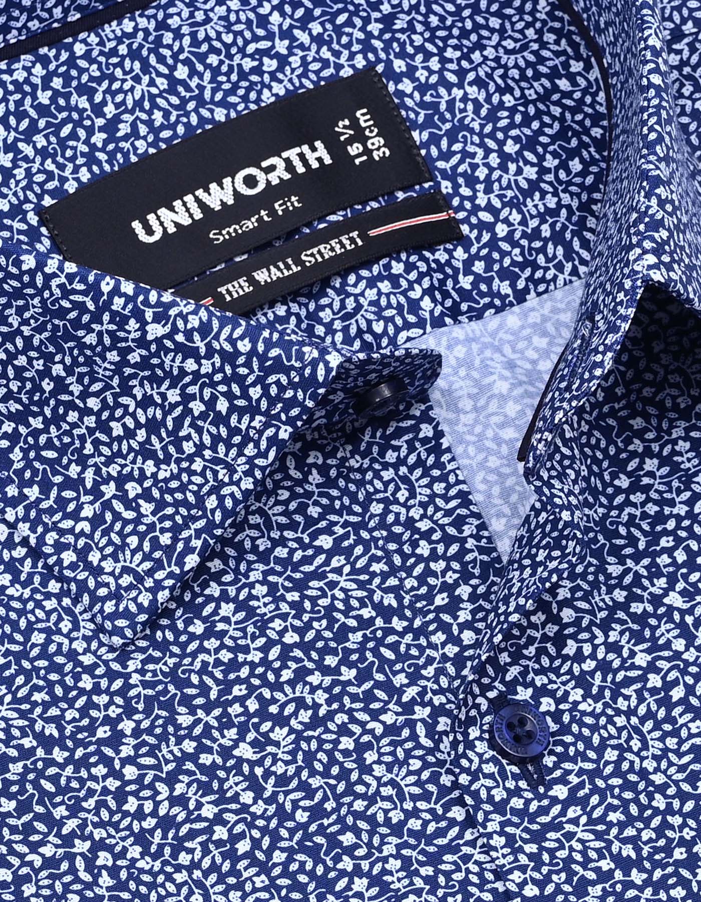 Printed Navy Smart Fit Shirt FS816SH-15