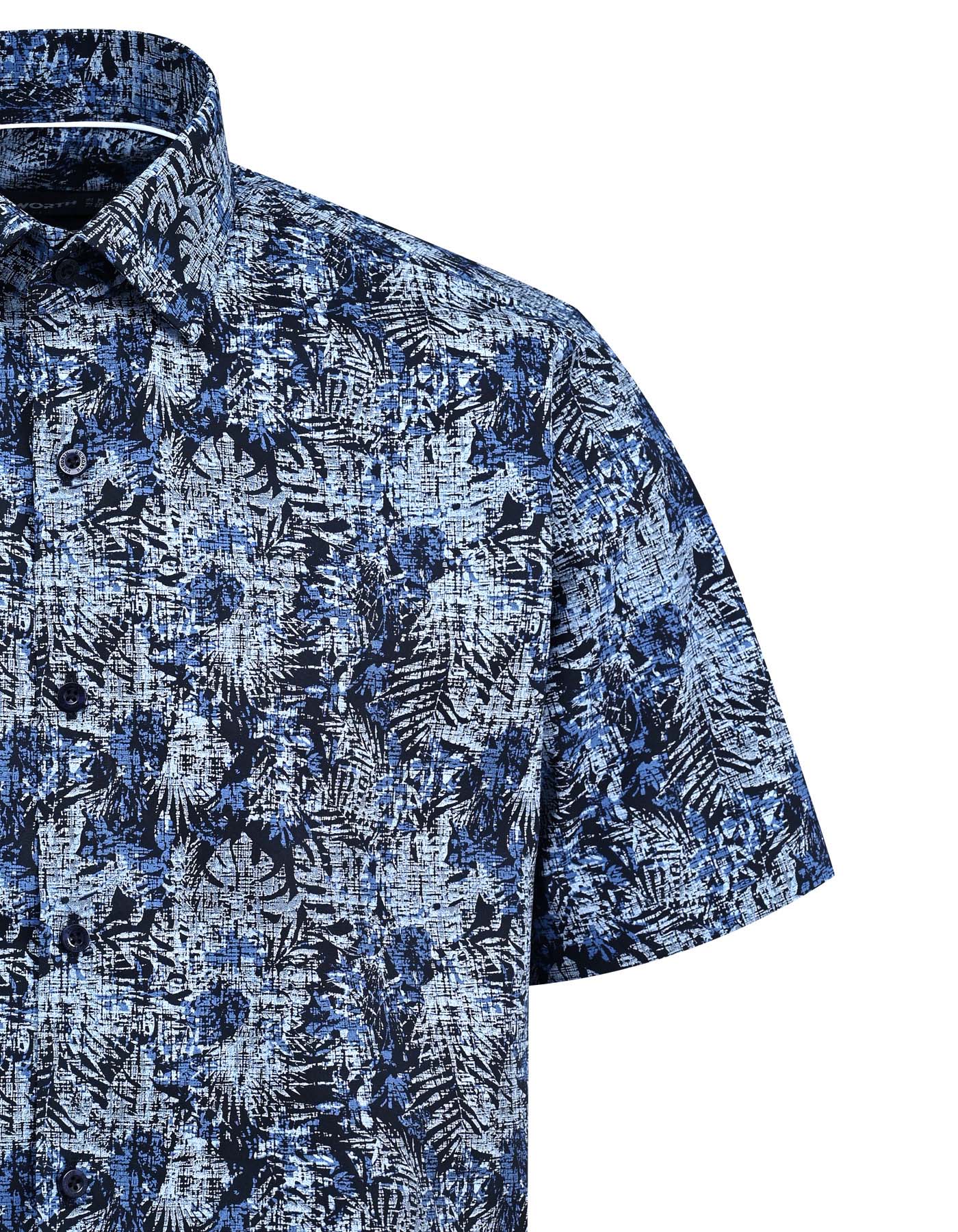 Printed Black Smart Fit Shirt FS830SH-15.5