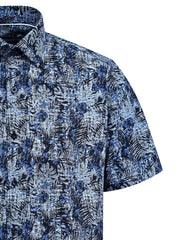 Printed Black Smart Fit Shirt FS830SH-15.5