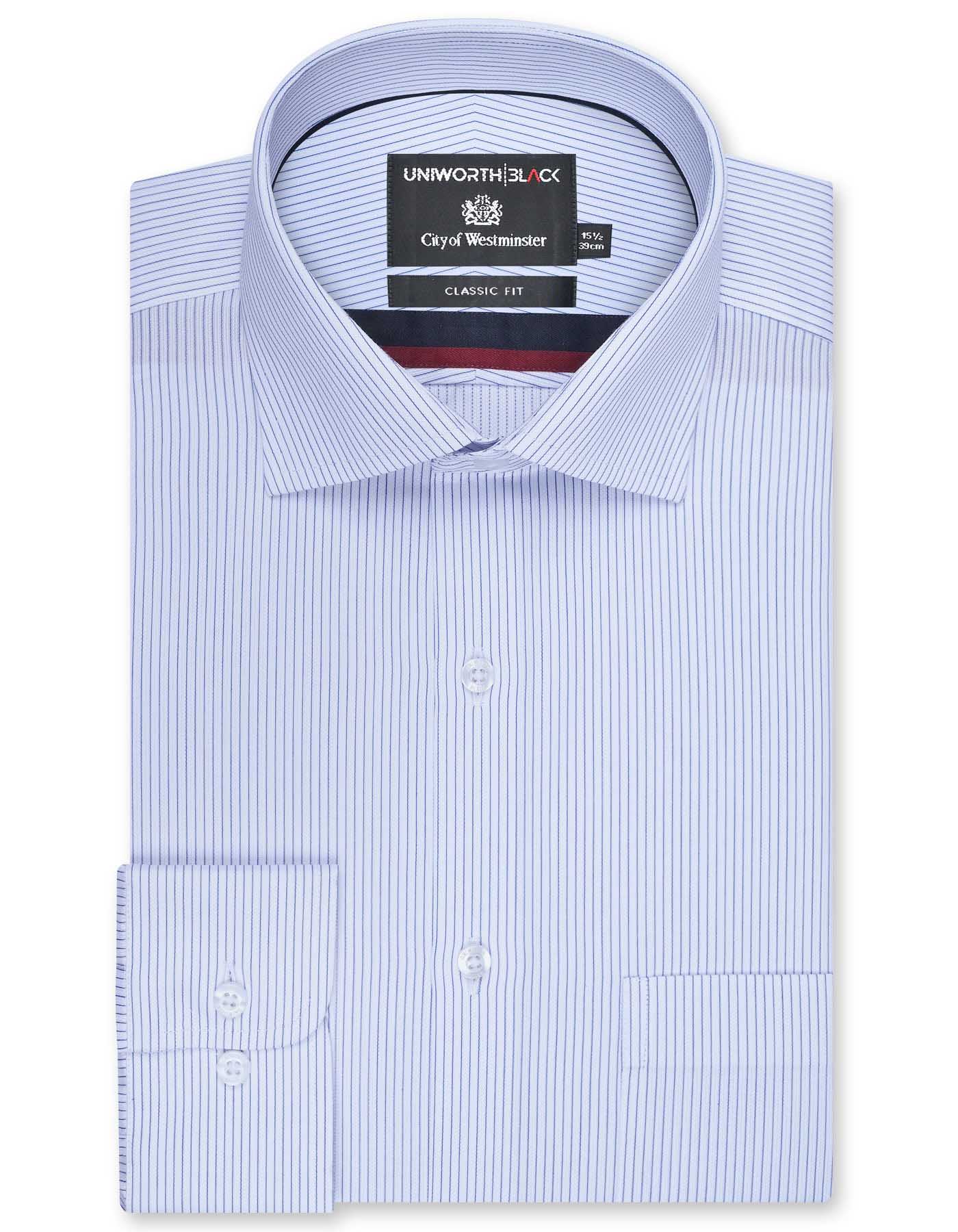 Stripe Navy Classic Fit Shirt FS2904-1RF-14.5