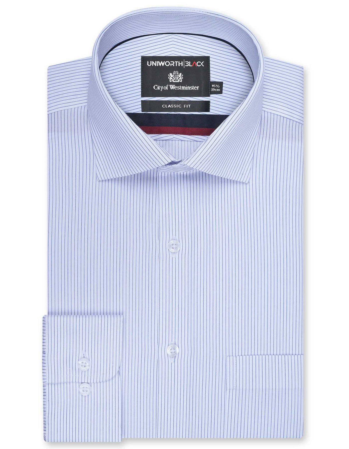 Stripe Navy Classic Fit Shirt FS2904-1RF-14.5
