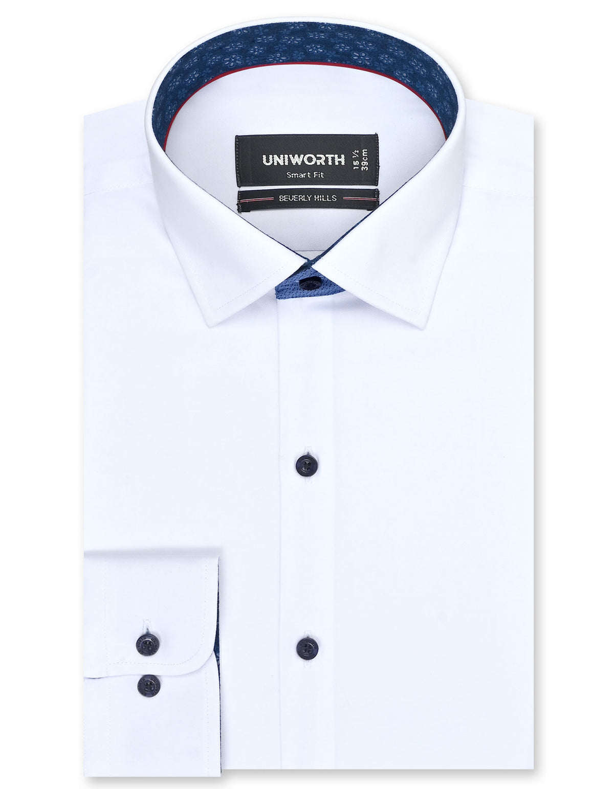 Plain White Tailored Smart Fit Shirt FS1596-4SF-14.5