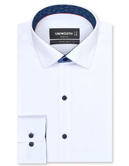 Plain White Tailored Smart Fit Shirt FS1596-4SF-14.5