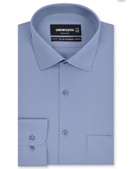 Plain L Grey Classic Fit Shirt FS1636-1RF-14.5