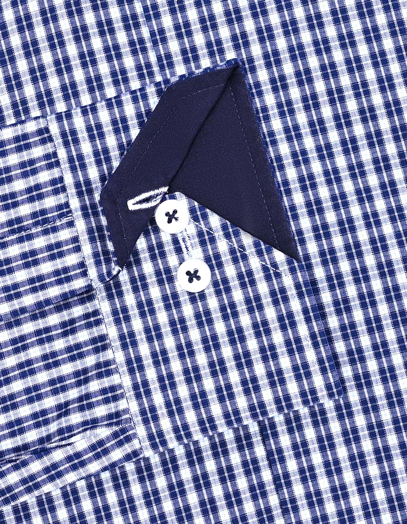 Check Navy Classic Fit Shirt FS1167RF-15.5