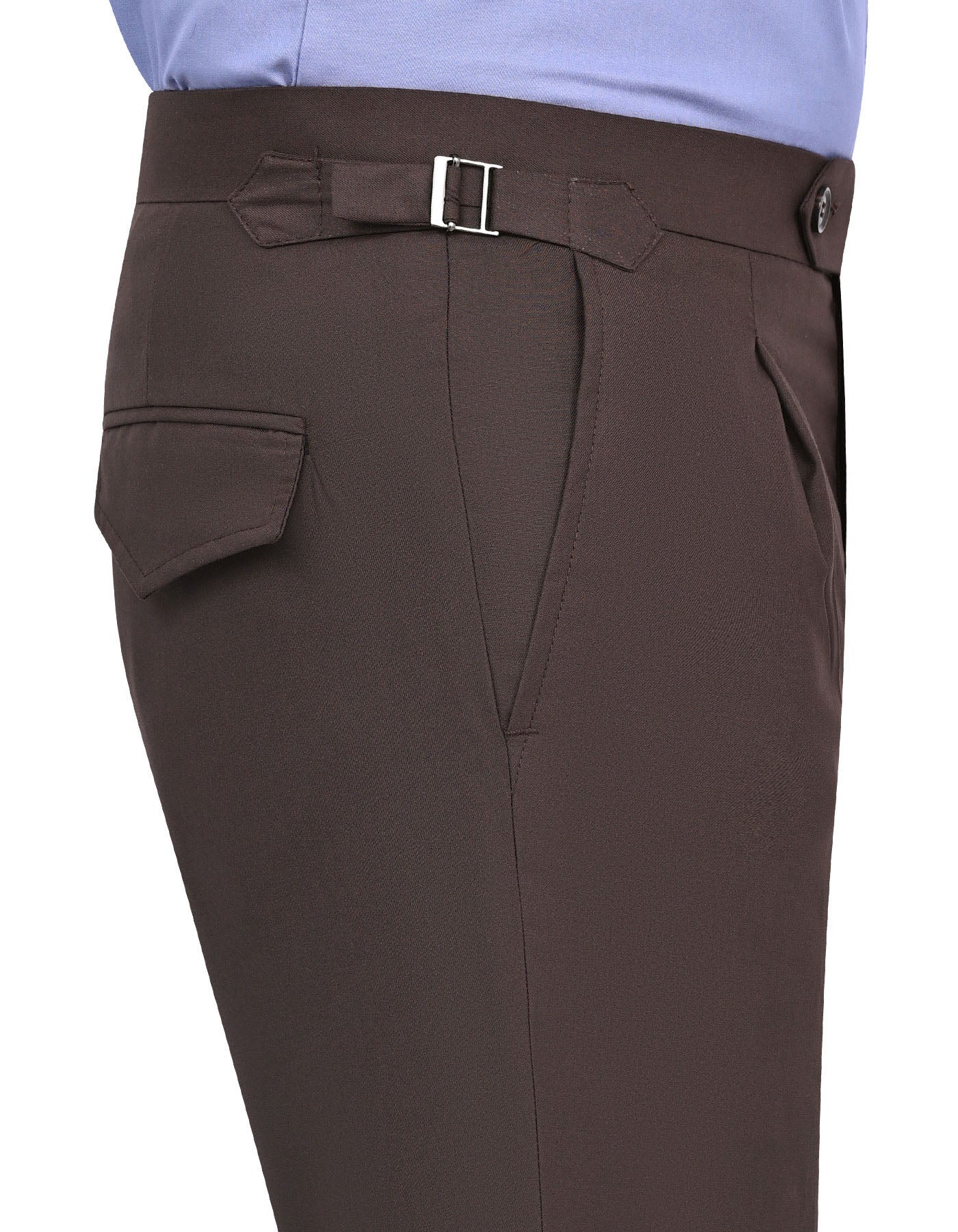 Chocolate Plain Formal Trouser Tailored Smart Fit FT541-1S-32