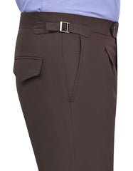 Chocolate Plain Formal Trouser Tailored Smart Fit FT541-1S-32