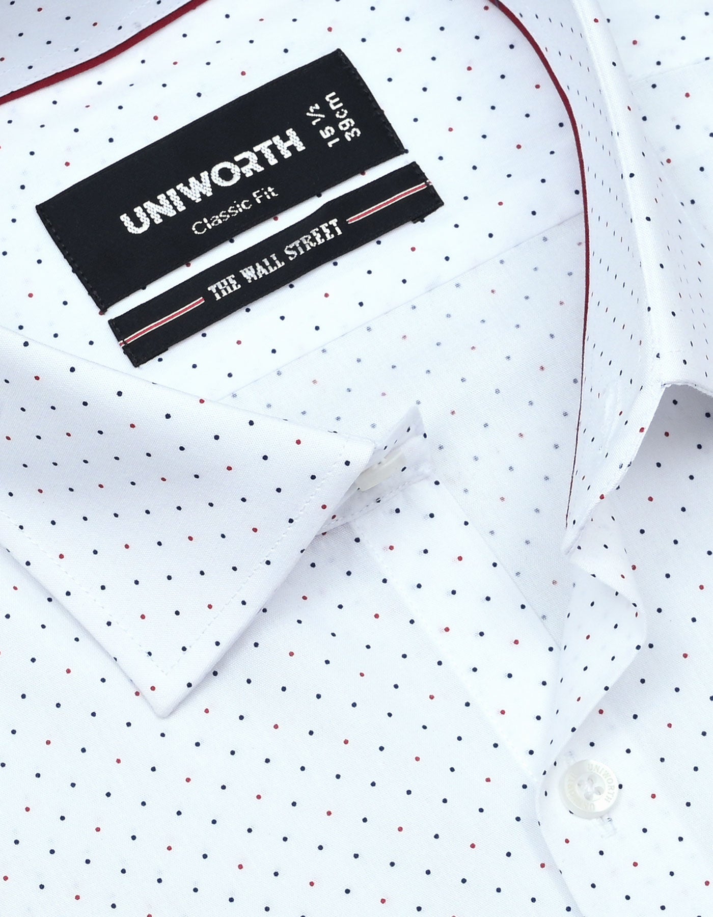 Printed White Classic Fit Shirt FS835RH-15