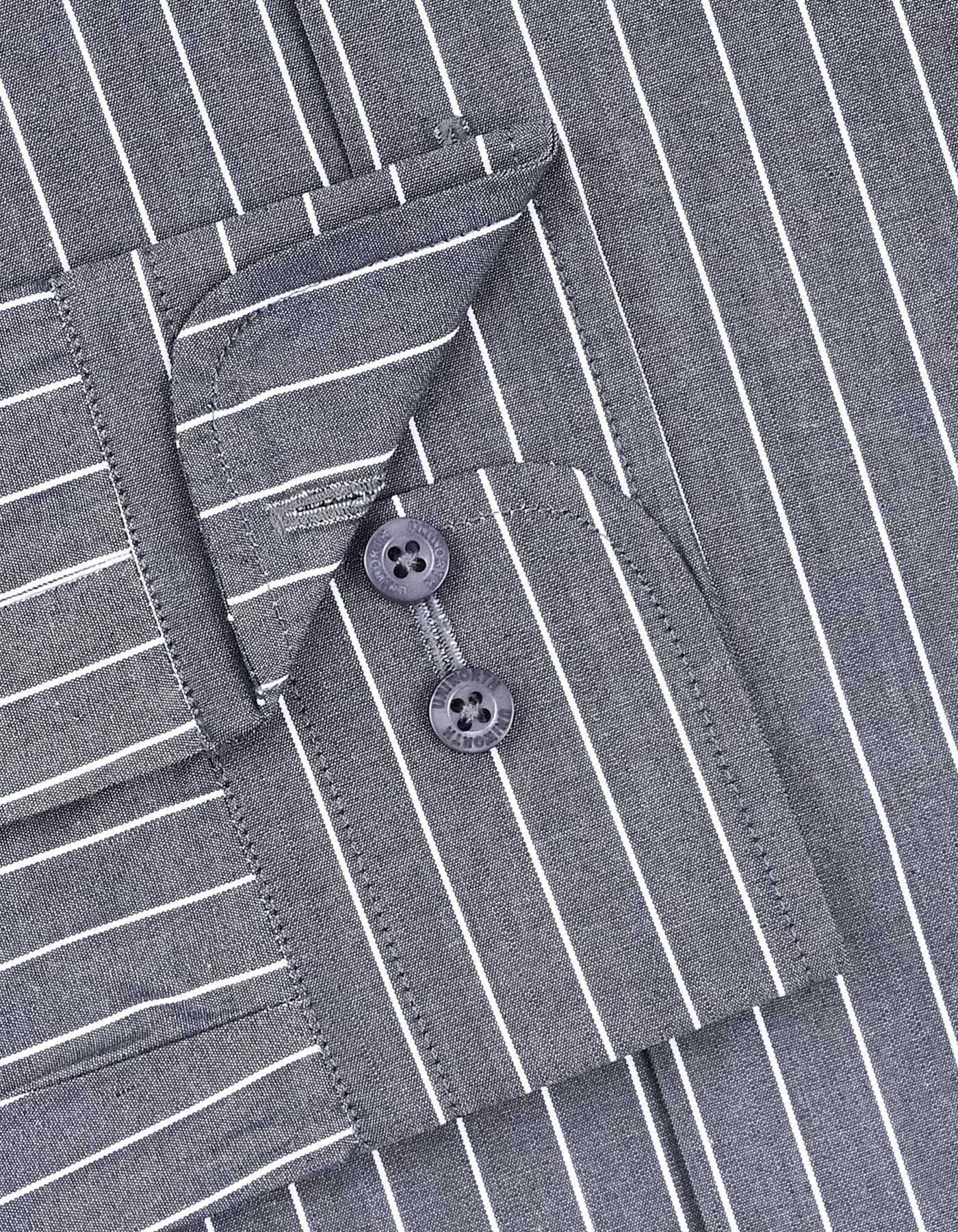 Stripe Charcoal Tailored Smart Fit Shirt FS2827SF-15.5