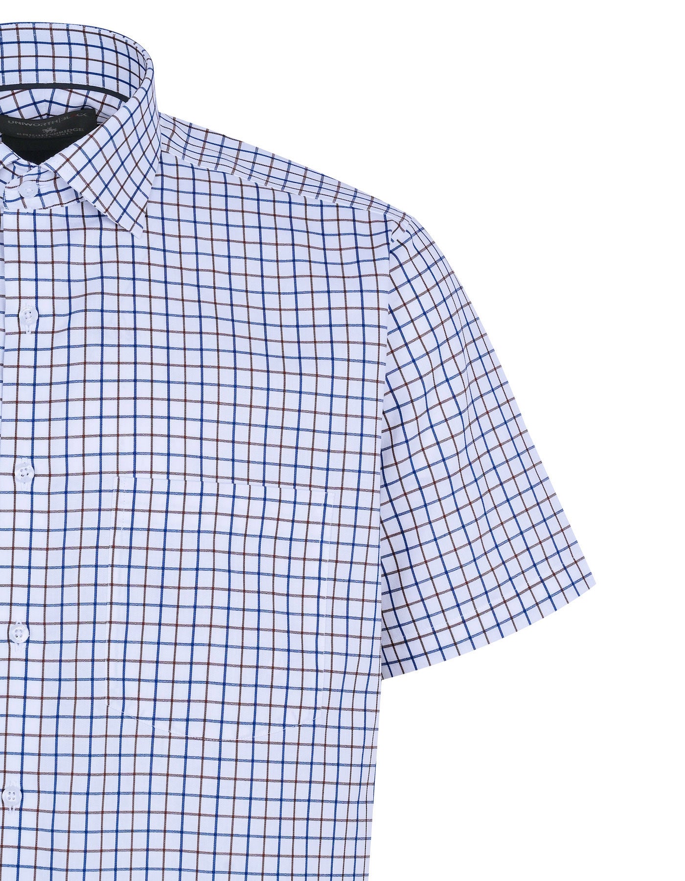 Check Navy Smart Fit Shirt FS2955SH-15.5