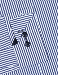 Stripe Navy Tailored Smart Fit Shirt FS2871-3SF-15.5