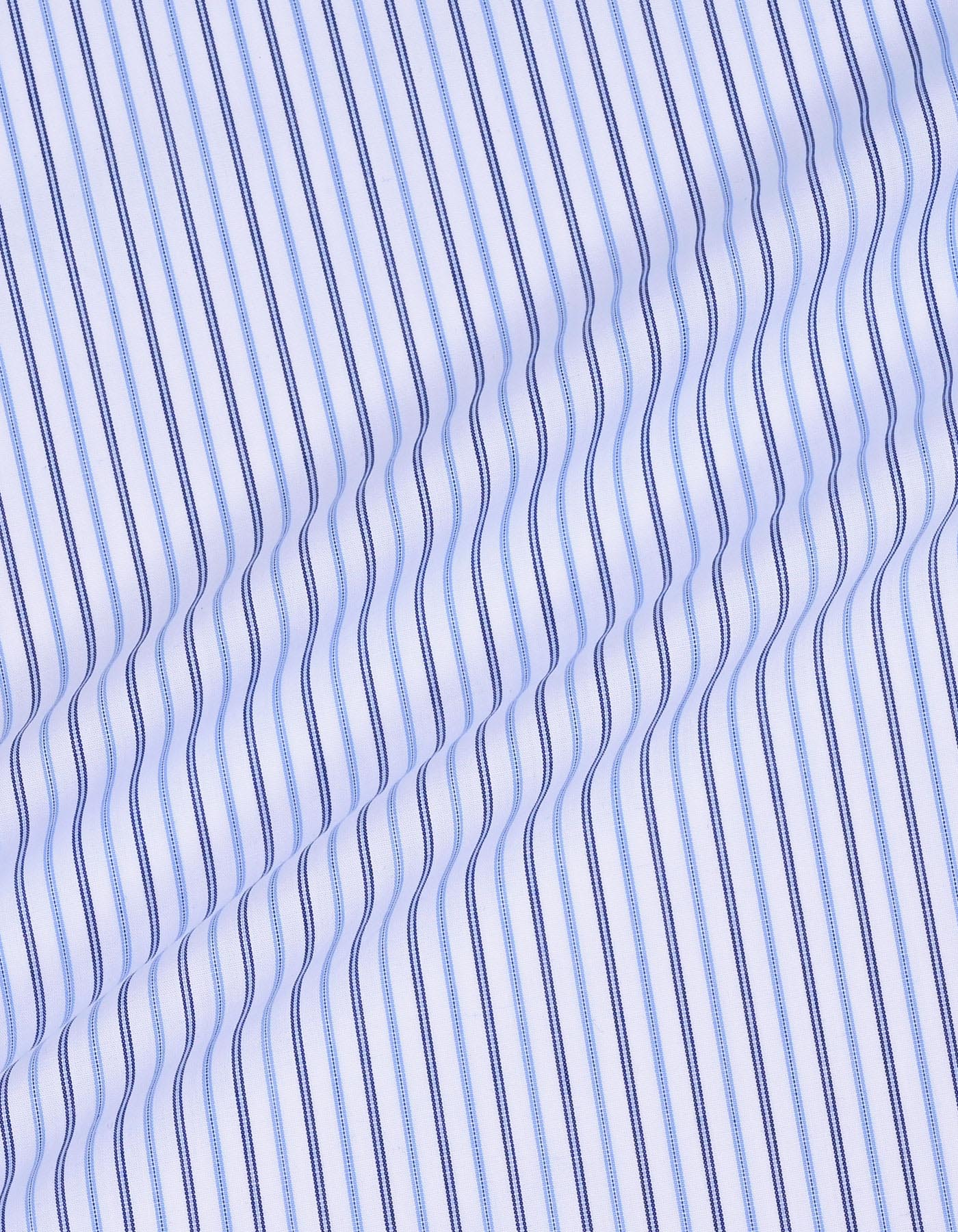 Stripe Blue Tailored Smart Fit Shirt FS2856-1SF-16