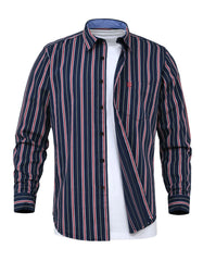 Blue Embriodery Stripe Casual Shirt CS2446R-XXL