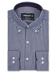 Stripe Navy Classic Fit Shirt FS2823RF-14.5