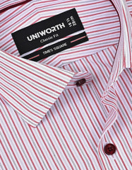 Stripe Red Classic Fit Shirt FS2864-1RF-15