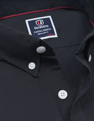 Black Embriodery Plain Casual Shirt CS2413R-L