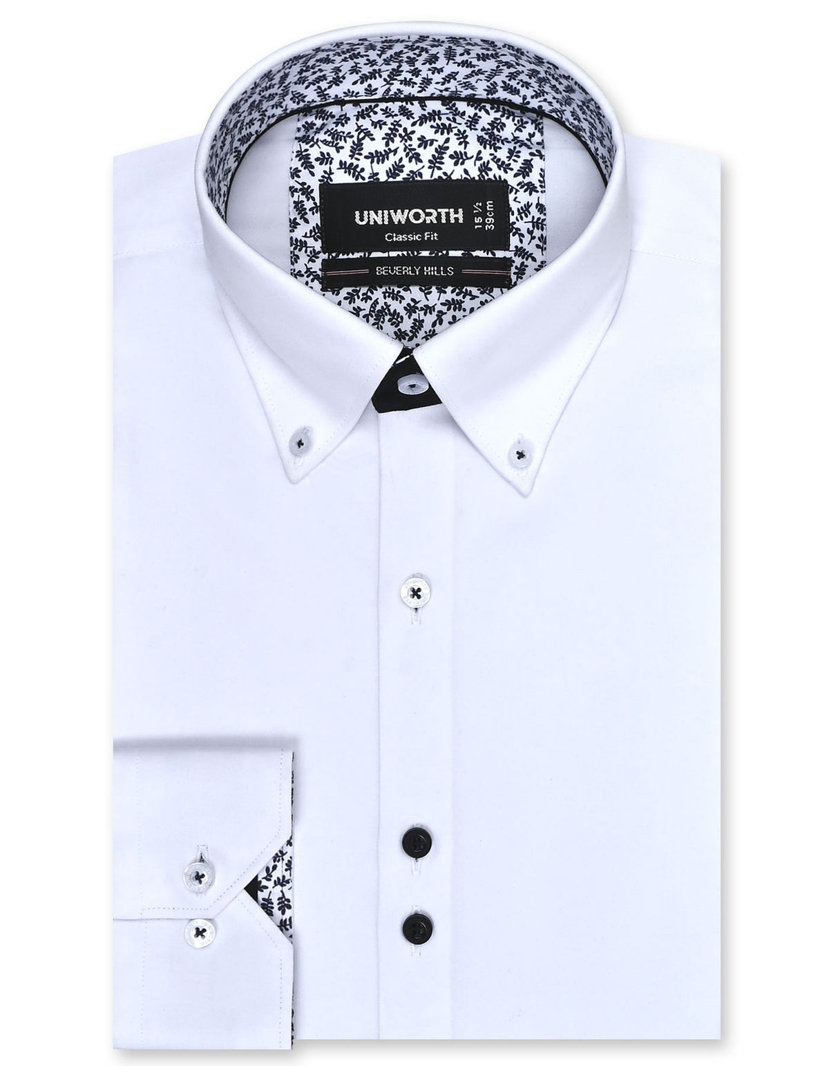 Plain White Classic Fit Shirt FS1596-3RF-14.5