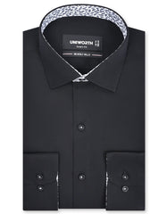 Plain Black Tailored Smart Fit Shirt FS1600-4SF-14.5