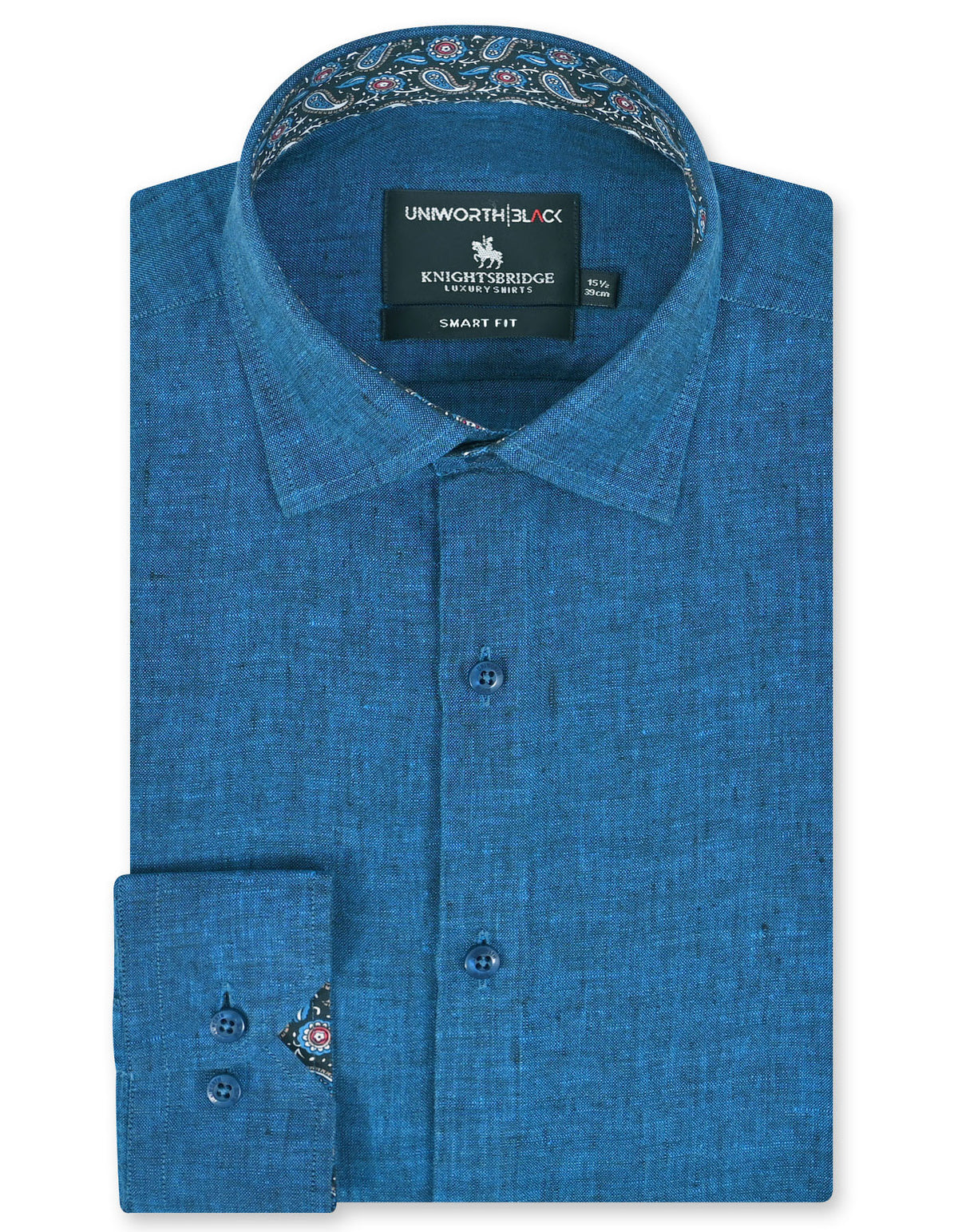 Plain Blue Tailored Smart Fit Shirt FS2424-1SF-14.5