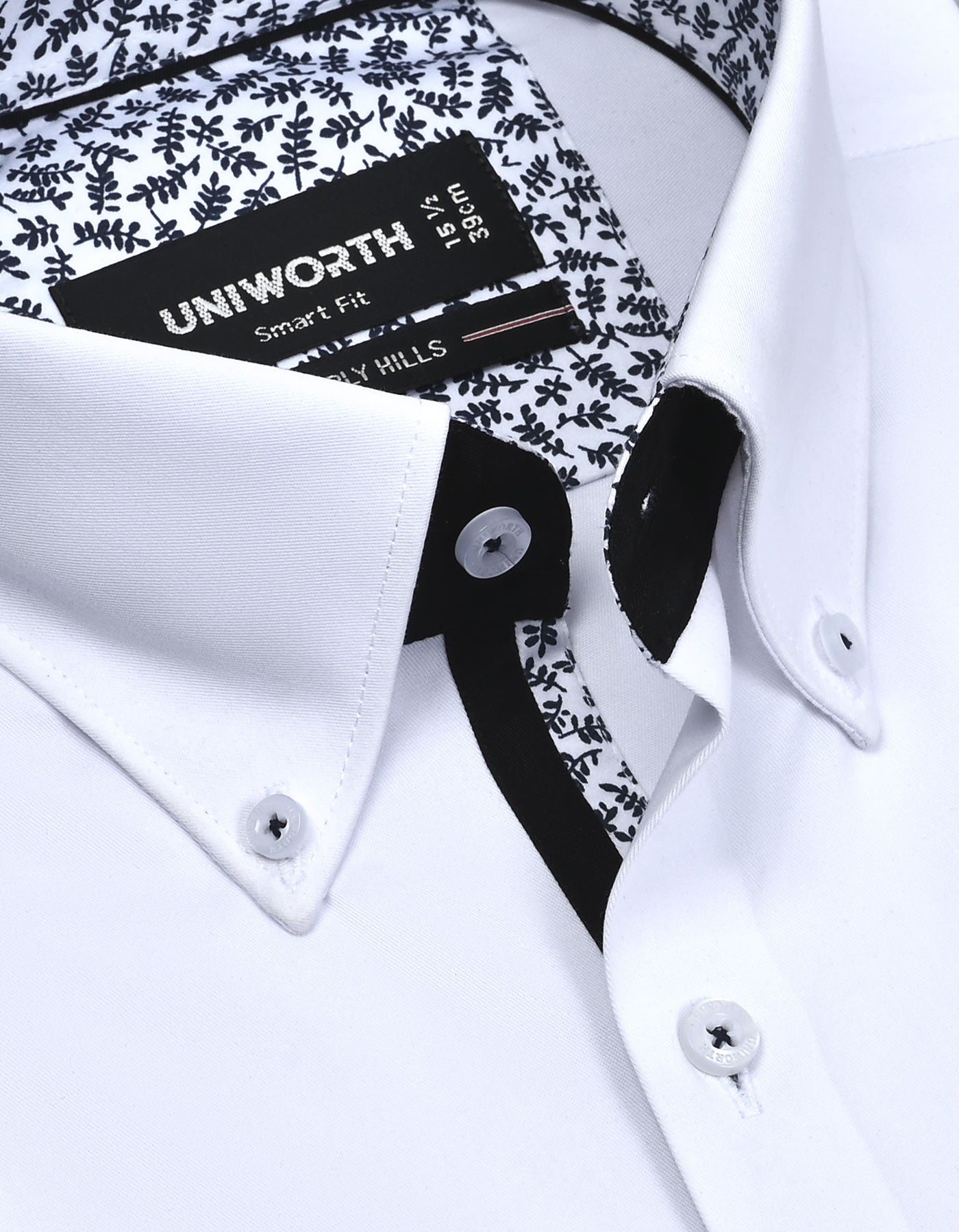 Plain White Tailored Smart Fit Shirt FS1596-3SF-15