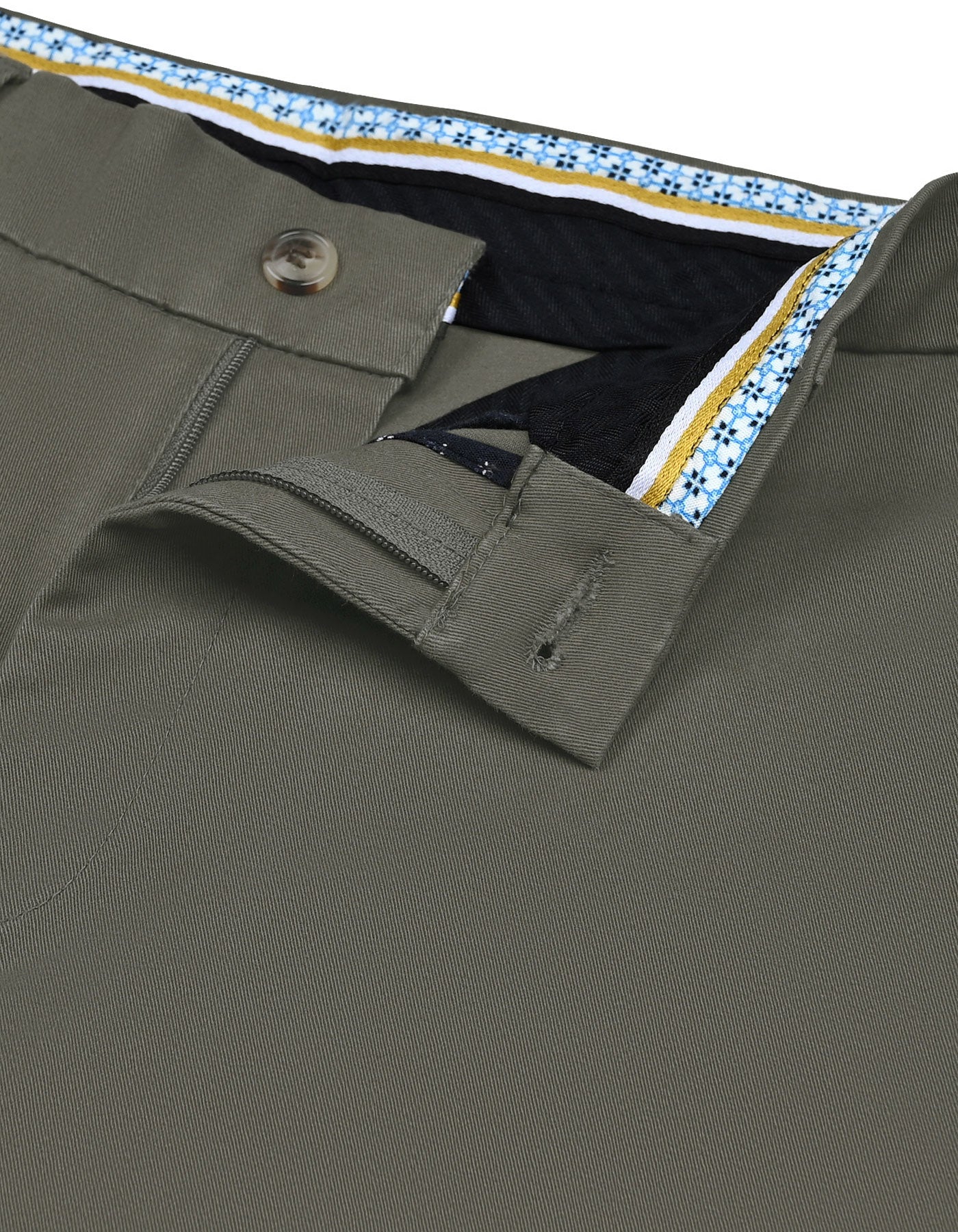 Olive Smart Fit Cotton Trouser FTC2525S-32