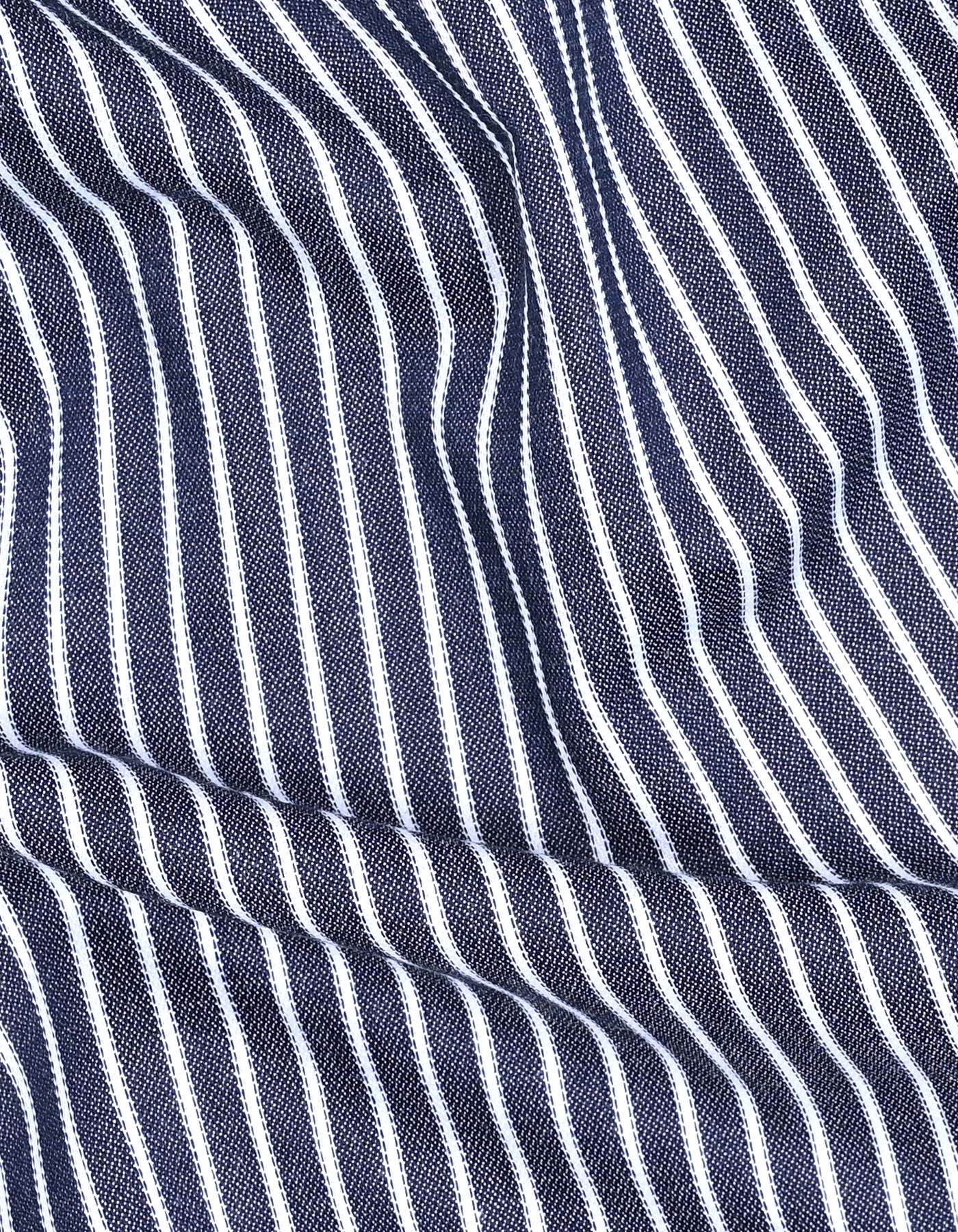 Stripe Navy Tailored Smart Fit Shirt FS2823SF-16.5