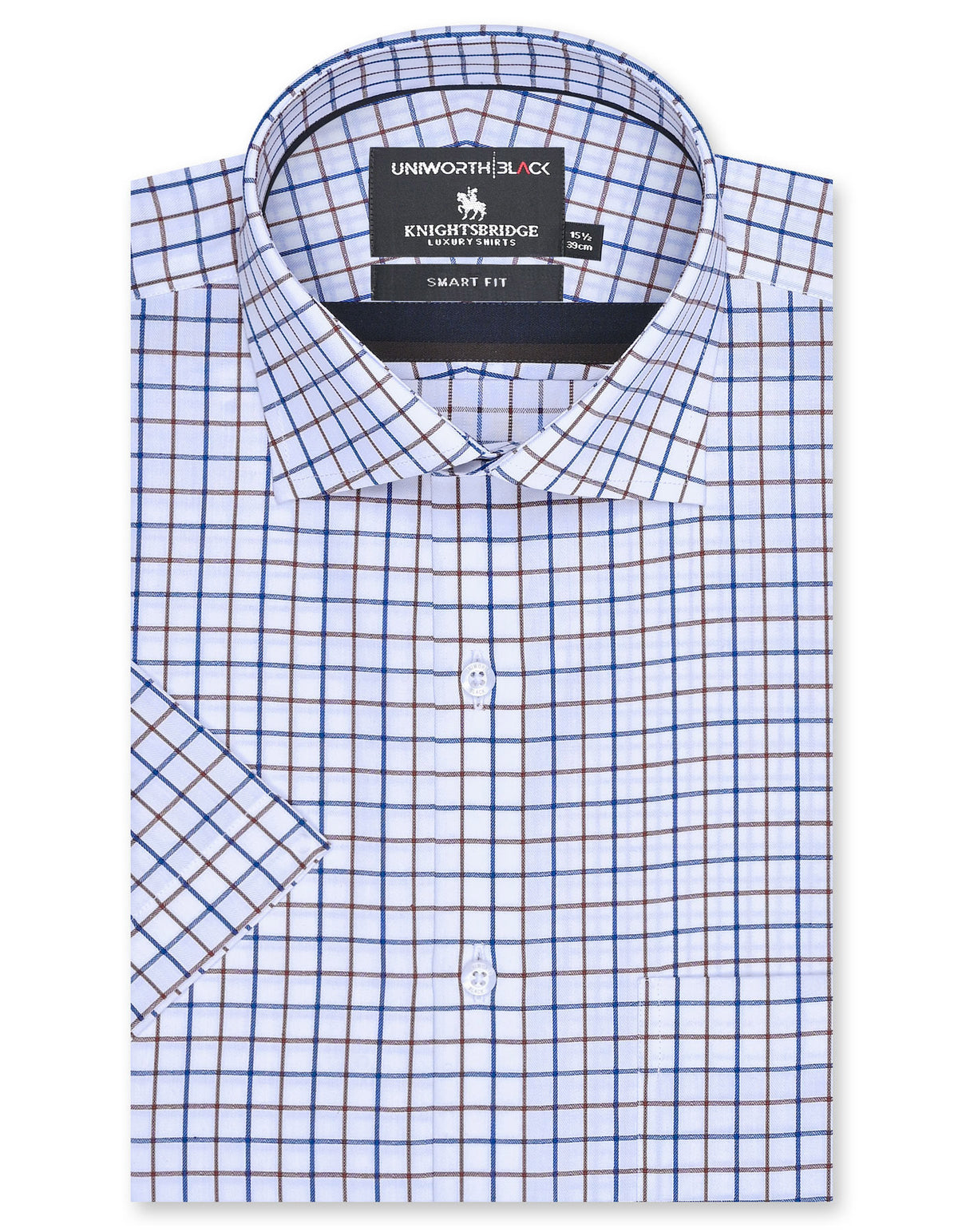 Check Navy Smart Fit Shirt FS2955SH-14.5