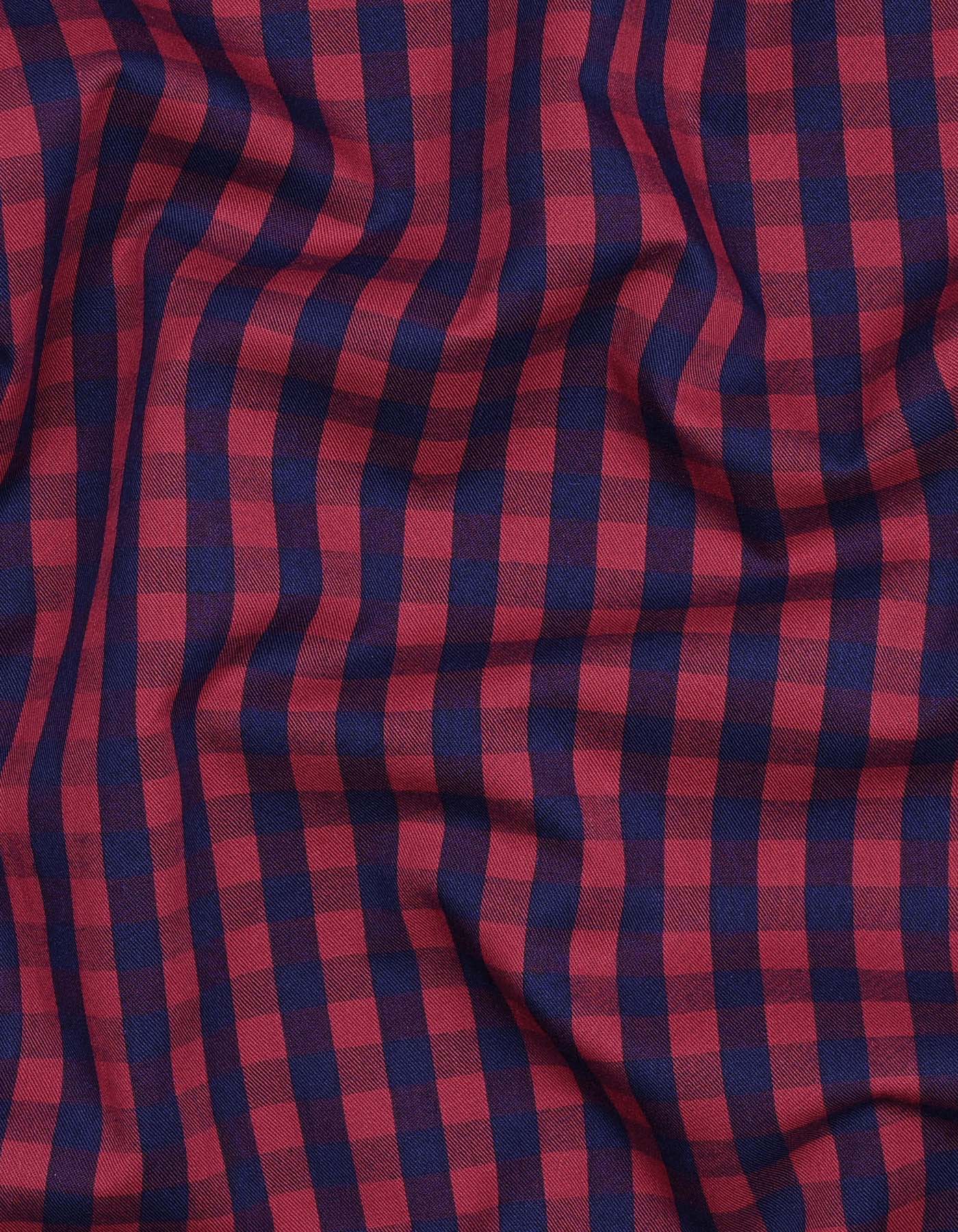 Check Maroon Classic Fit Shirt FS2952RH-16