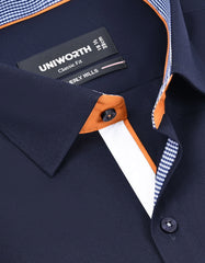 Plain Navy Classic Fit Shirt FS1601-5RF-15
