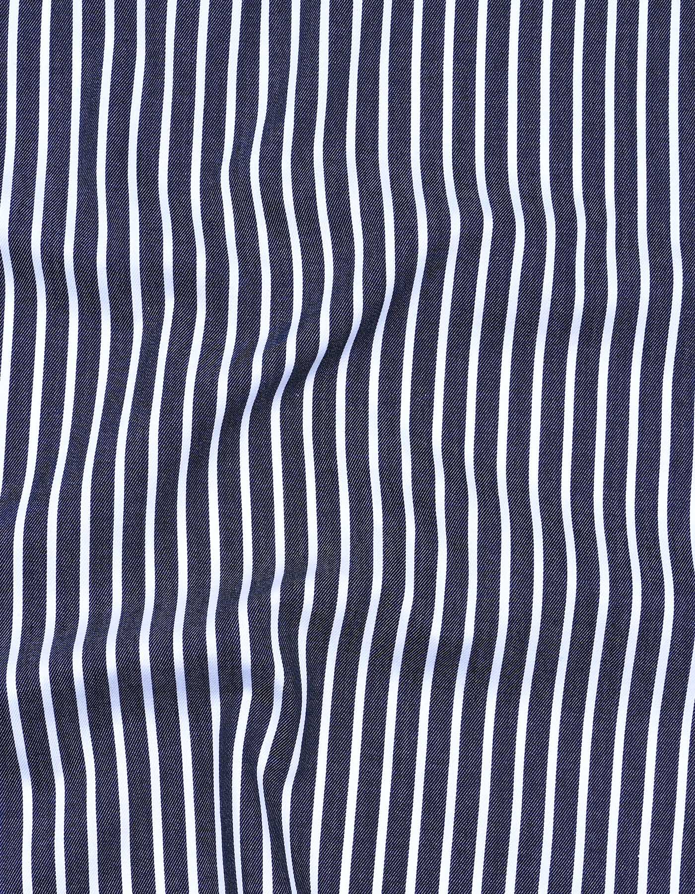 Stripe Black Tailored Smart Fit Shirt FS2882-2SF-16