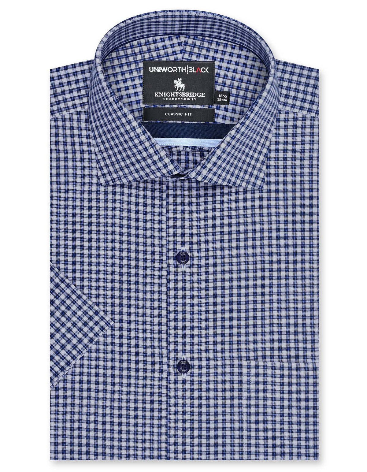 Check D Navy Classic Fit Shirt FS2951RH-14.5