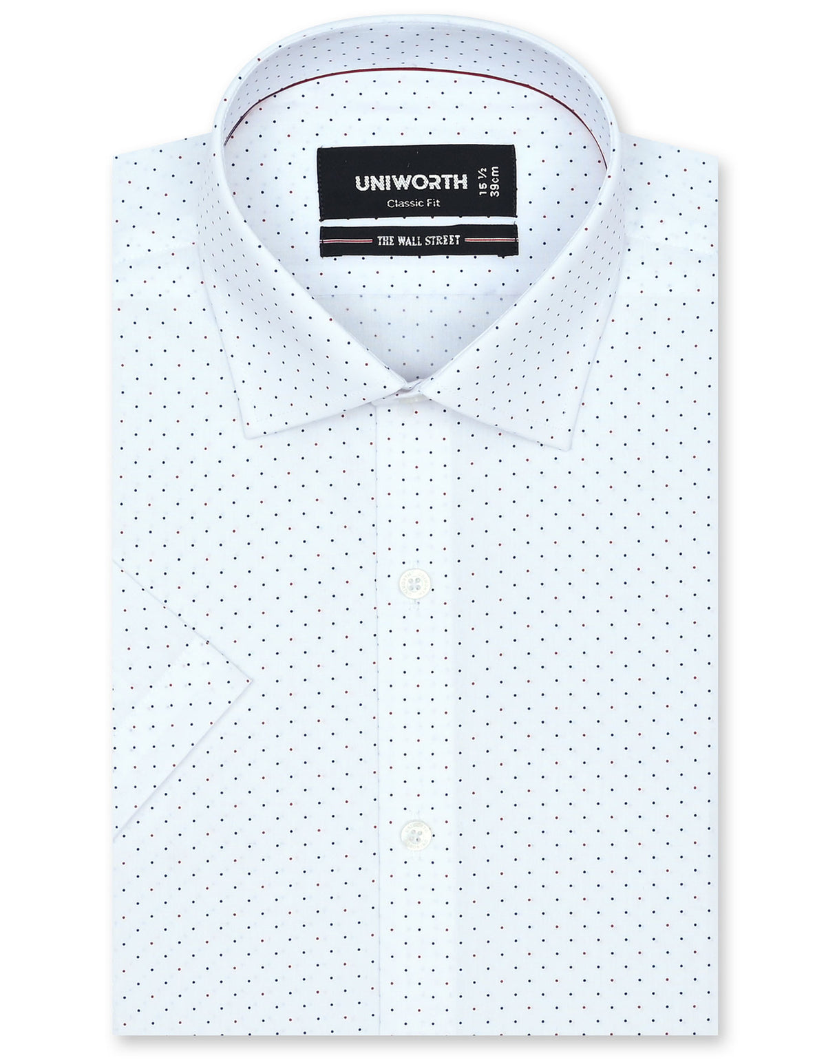 Printed White Classic Fit Shirt FS835RH-14.5