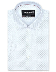 Printed White Classic Fit Shirt FS835RH-14.5
