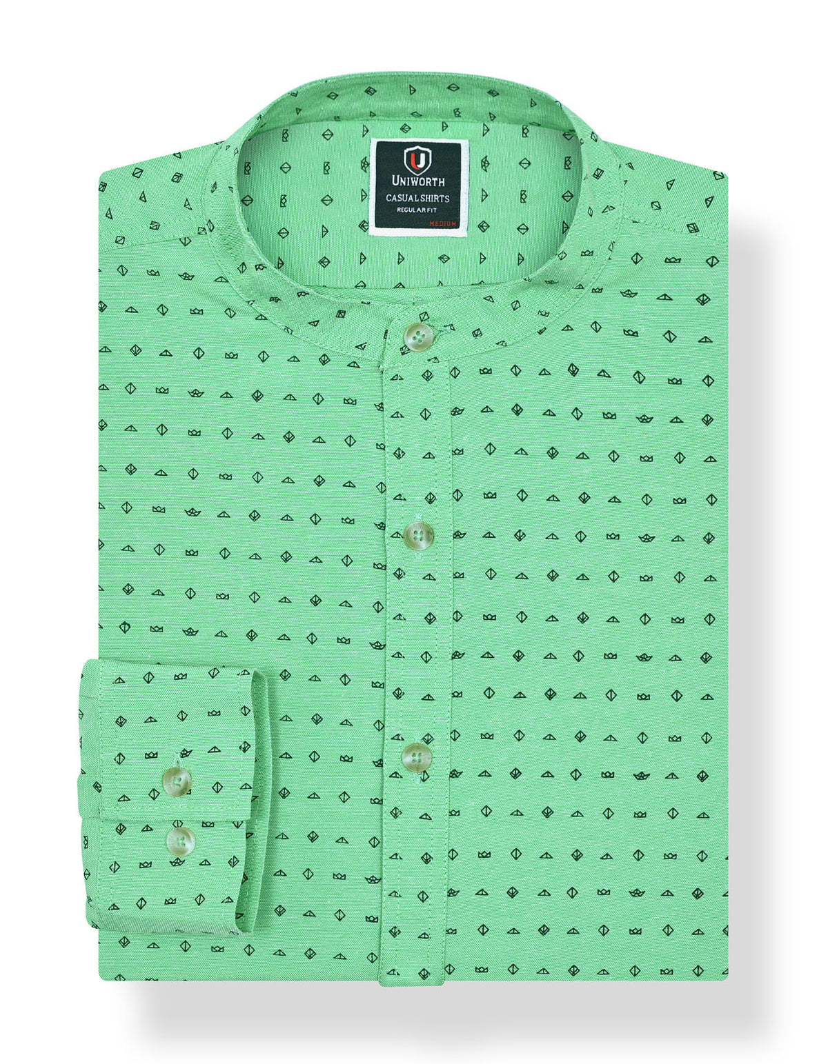 Green  Printed Casual Shirt CS2411R-S