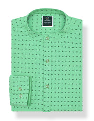 Green  Printed Casual Shirt CS2411R-S
