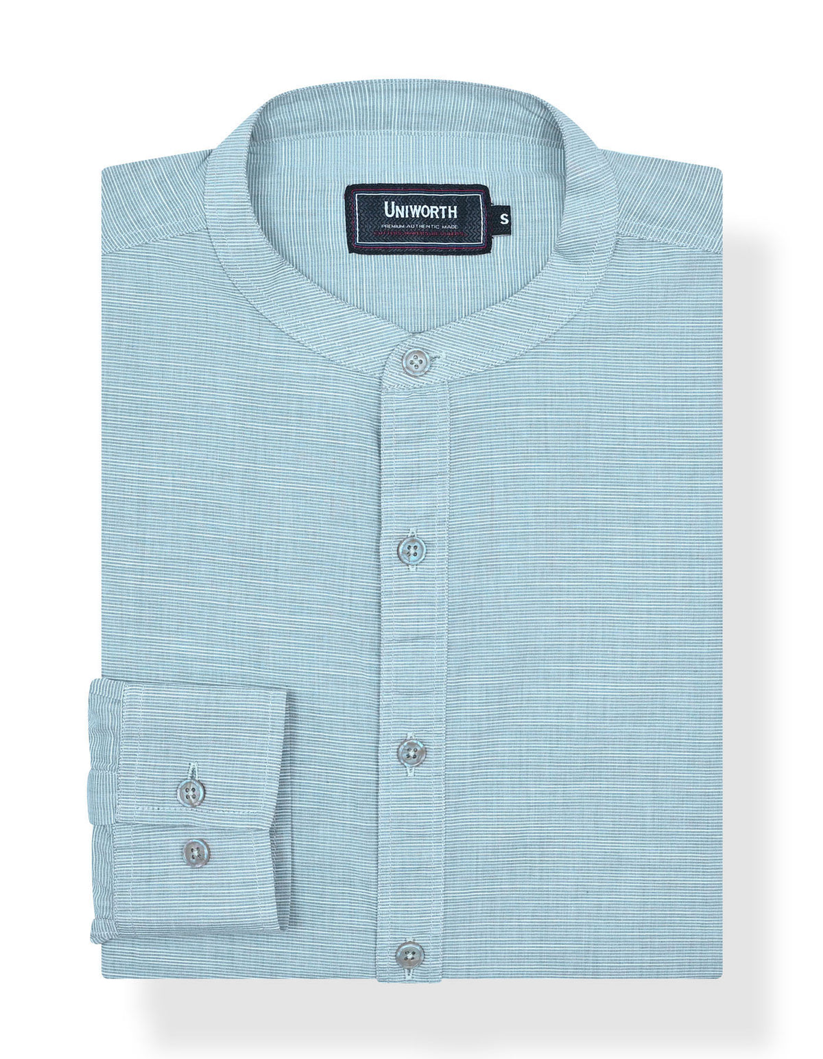 L Green Plain Slub Casual Shirt CS2405R-S