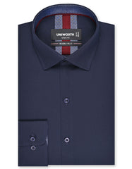 Plain Navy Tailored Smart Fit Shirt FS1601-4SF-14.5