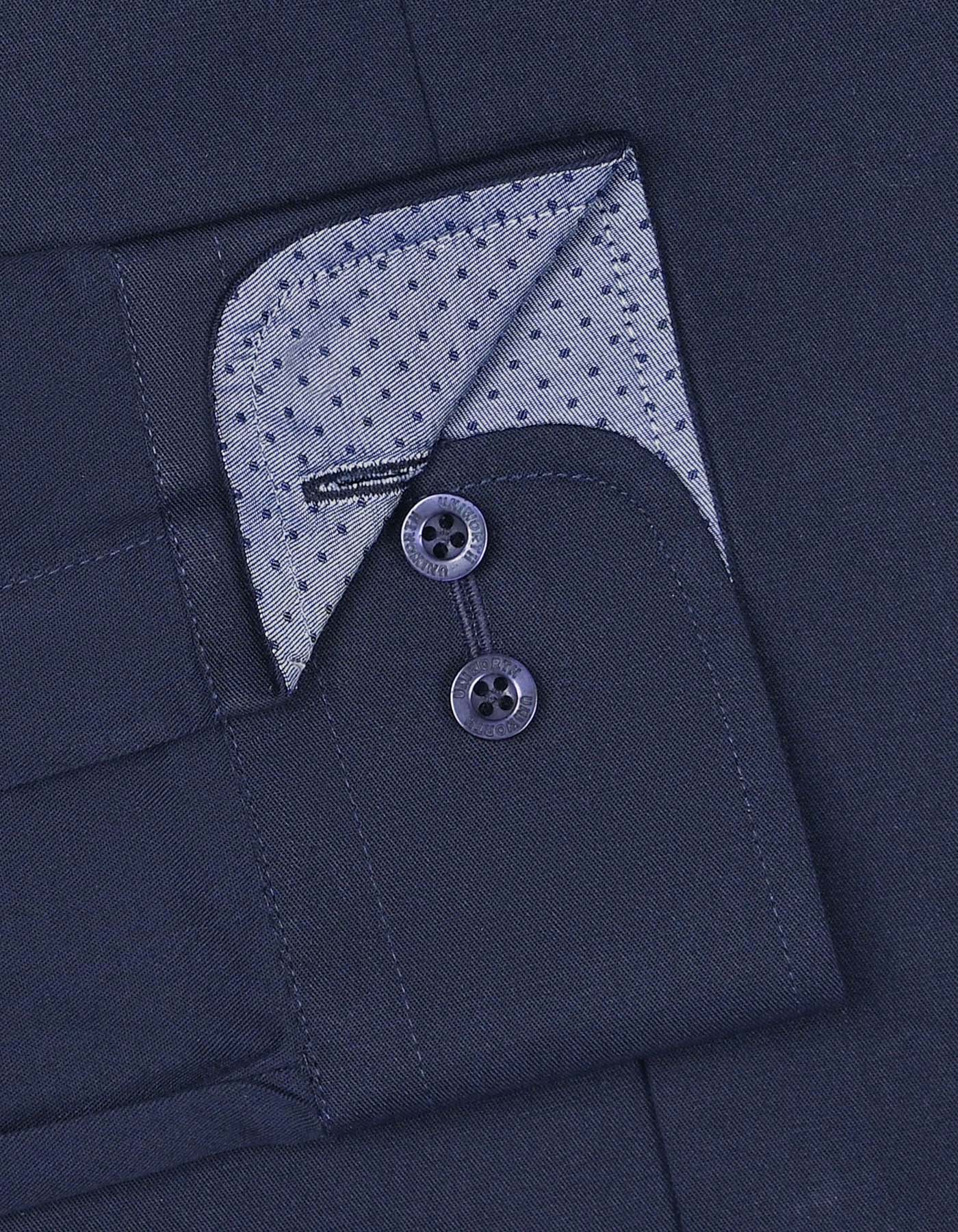 Plain Navy Classic Fit Shirt FS1601-4RF-15.5