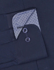 Plain Navy Classic Fit Shirt FS1601-4RF-15.5